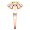 thumbnail image 3 of 2.72 ct Oval Cut Natural Citrine with Simulated Diamond Halo Accents 14K Rose Gold Womens Engagement Ring, 3 of 5