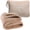 Beige Long, variant on BlueHills Premium Soft Large Travel Blanket Pillow for Tall Airplane Throw - Navy Blue