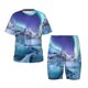 thumbnail image 1 of Balery Night At Lake Aurora 1 Conjunto de Pijama Infantil de Manga Corta con Estampado – Ropa de Dormir de Algodón Suave-X-Large, 1 of 6
