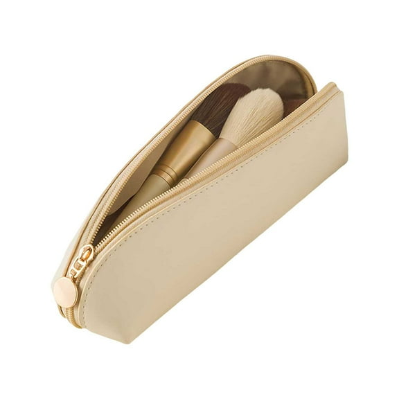 Large Capacity Accordion Pillow Makeup Bag - PU Leather Travel Wash Bag Portable Tote Organizer Pouch for Cosmetics and Toiletries