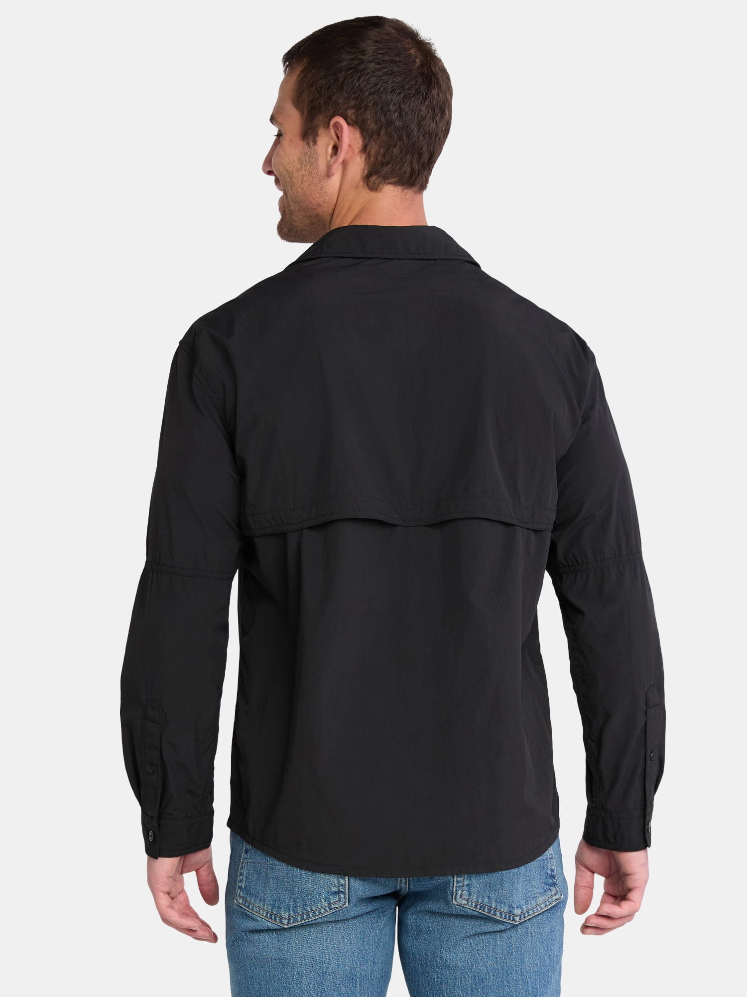 Ozark Trail Men's and Big Men's Upstream Shirt with Long Sleeves, Sizes S-3XL