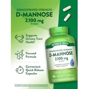 D-Mannose Capsules | 2100mg | 90 Count | Non-GMO & Gluten Free Supplement | by Nature's Truth