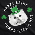 thumbnail image 2 of Mens Happy Saint Purrtricks Day T Shirt Funny Saint Patricks Day Cat St Patty Graphic Tees, 2 of 9