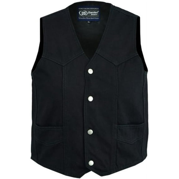 Daniel Smart Kids Jean Vest Denim Vest Kids with Unique V Neck Design and Multiple Pockets