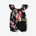 thumbnail image 4 of PatPat Family Matching Floral High Neck Halter Dress and Colorblock Stripe T-shirt Sets, Black, Baby Girl: 3-6M, 4 of 6