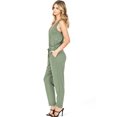 thumbnail image 2 of Pink Ice Women's Juniors Comfy Jogger Jumpsuit (Dusty Olive, Small), 2 of 3