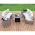 thumbnail image 4 of Papajet 6-Piece Patio Furniture Set, Half-Moon Sectional Sofa, Outdoor Cushions, Beige, 4 of 6