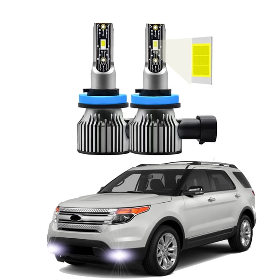 2pcs LED Fog Lights Fits For Ford Explorer 2011-2015 6000K White Fog LED Bulbs