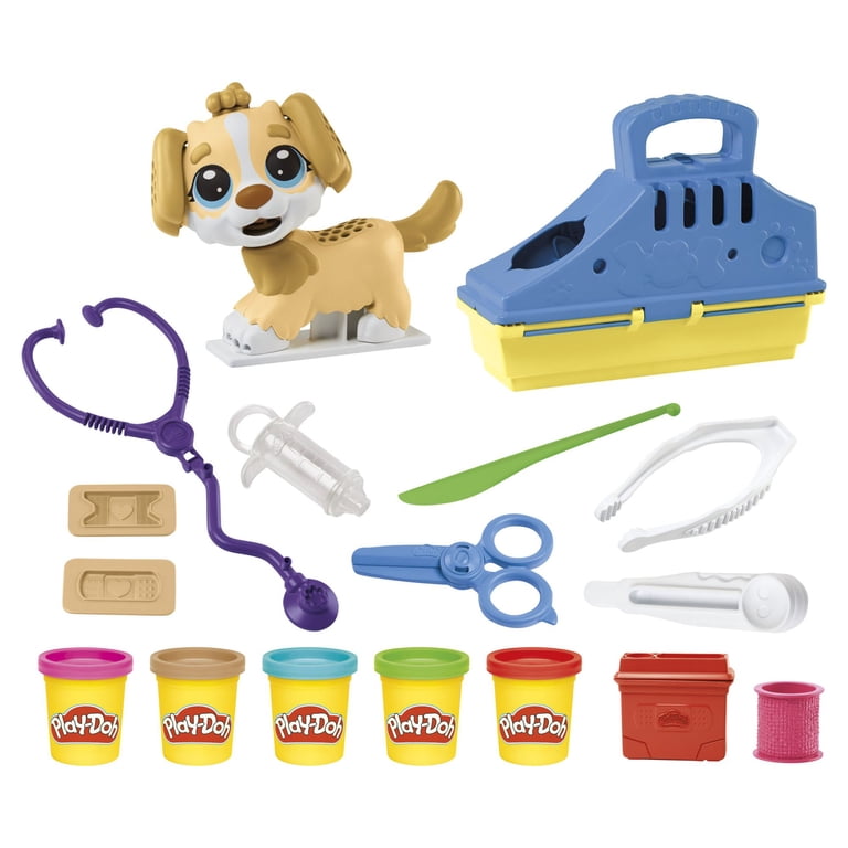 Play-Doh Care 'N Carry Vet Playset with Toy Dog, 10 Tools, 5