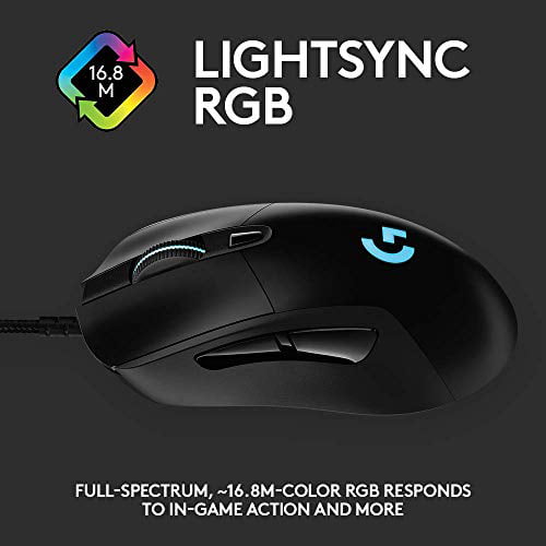 Logitech G403 Hero 25K Gaming Mouse, Lightsync RGB, Lightweight