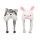 thumbnail image 1 of Sombrero de novedad Salvador de felpa de animales bonitos conejo 2 piezas, 1 of 10