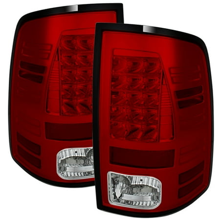 Clear Led Tail Lamps - Fits 13-18 Ram 1500/2500/3500 Models Red Clear LED Tail Lights Pair Brake Lamps