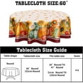 thumbnail image 2 of Thanksgiving Tablecloth Round 60 Inch Fall Harvest Pumpkin Table Cloth Sunflower Autumn Maple Leaves Farmhouse Table Cover Decorative for Home Kitchen Dining Outdoor Party Picnic Home Decor, 2 of 6