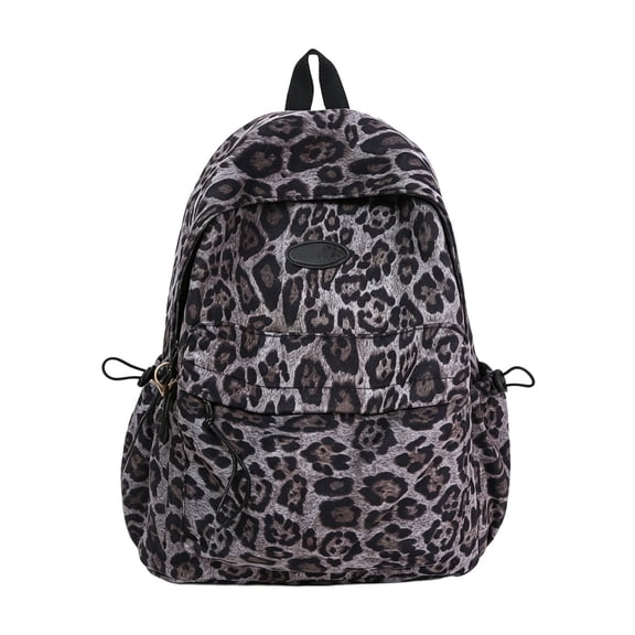 Fashion Backpack Shoulder Design Daypack Bookbag Leopard Print Purse Men Daily