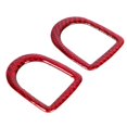 thumbnail image 2 of 2pcs Carbon Fiber Door Lock Pin Trim Button Knob Frame Cover Auto Interior Decor Refitting Fit for Ford Mustang 2009‑2013 Red, 2 of 7