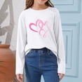 thumbnail image 2 of Girls Shirts Long Sleeve Spring Summer Fashion Printed Crewneck Tees Teen Clothes for Girls Size 2-14, 2 of 6