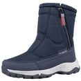 thumbnail image 1 of Botas de nieve de invierno del noreste para mujer, impermeables, antideslizantes, cálidas, con forro polar, gruesas, acolchadas de algodón, para hombre, con cremallera lateral cálida, 1 of 1