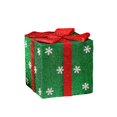 thumbnail image 2 of HongHeng 1Pc Green Gift Boxes with Red Bows Outdoor Christmas Decorations 7", 2 of 6