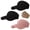 Black+black+pink, variant on Women's High Ponytail Sun Visor Hat, 3PCS Wide Brim UV Protection Quick Dry Design, Ponytail-Friendly Summer Cap for Beach, Running and Travel