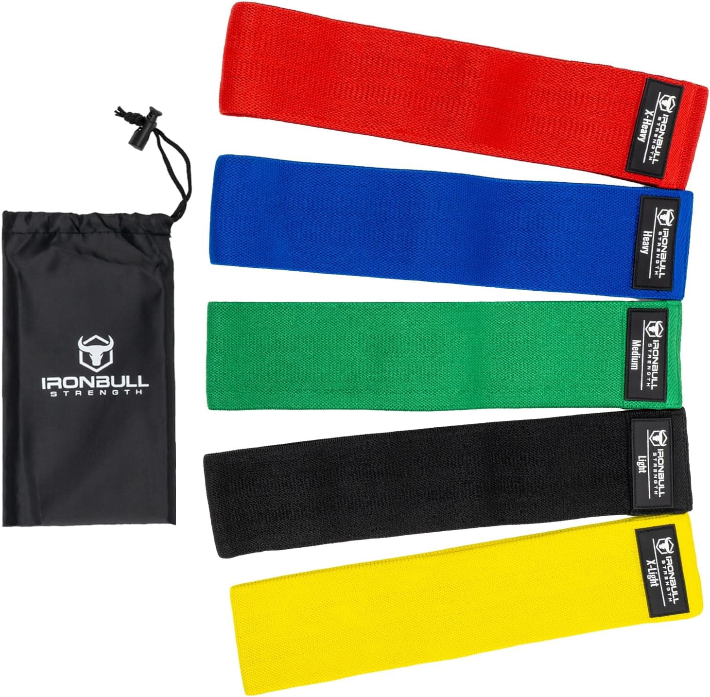 JJEAN-Resistance Bands for Working Out (Set of 5) – Elastic Bands for Exercise & Physical Therapy – Loop Resistance Bands for Glutes, Home Workouts, Yoga, Pilates, Stretching & Legs