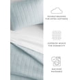 thumbnail image 5 of Lightweight Wrinkle Resistant Quilt Sets in Pale Blue Square for King Size Bedding by Comfort Canopy, 5 of 10