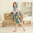 thumbnail image 4 of FORMRS Kids Bathrobe Unisex Hooded Robe Toddler Pajamas Sleepwear, Size 4-6T, Art Path, 4 of 7