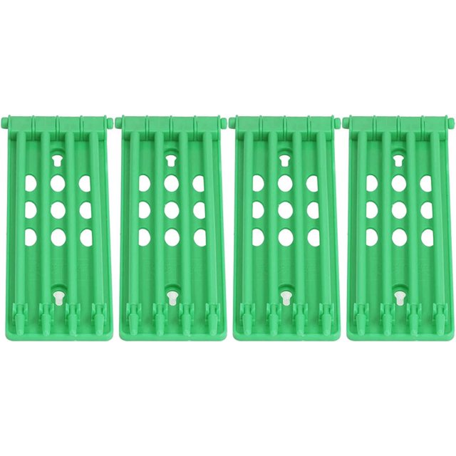 YISITIAN 4Pcs Pigeon Leg Stand 4 Column Design Large Capacity Wall Mounted Plastic Parrot Leg Holder Material(Green) CA919-5630