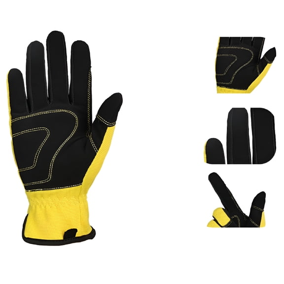 TELOLY Planting Gloves Men's Breathable Garden Pruning Gloves (XL)(9.84X4.72X0.39Inches)