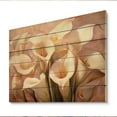thumbnail image 2 of Designart "Cream Pink Lily Serenade Soft Florals" Floral Print on Natural Pine Wood, 2 of 5