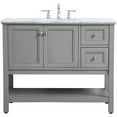 thumbnail image 4 of Elegant Decor Metropolis 42" Single Marble Top Bathroom Vanity in Gray, 4 of 14