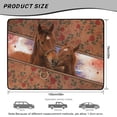 thumbnail image 7 of COEQINE Trunk Mat for SUV, Non-Slip Car Cargo Liner Protective Mat Scratch-proof Washable Dog Seat Cover Fit for SUV, Sedan, Truck, 29" x 39", Horse Rose Brown, 7 of 7