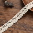 thumbnail image 5 of 20 Yard Beige Scalloped Edge Lace Antique Crochet Cotton Lace Trim Vintage Decorative Lace Decorative Ribbon Lace Fabric for Sewing Craft Wedding Decoration,width 0.8 in, 5 of 5