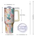 thumbnail image 2 of OBREWU Pioneer Flower Tumbler with Handle and Lid,40oz Pioneer Flower Double Wall Vacuum Insulated Tumbler,Pioneer Flower Cups Gift for Women and Men, 2 of 7
