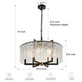 thumbnail image 2 of KPIBEST Modern Black Crystal Chandeliers for Dining Room, Luxury Water Ripple Glass Light Fixture, Elegant Farmhouse Round Lighting for Kitchen Island, Bar Table, 2 of 12