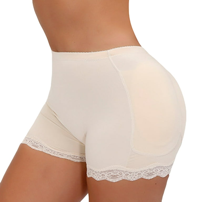 Homgro Women's Plus Size Padded Hip Enhancer Seamless Lace Removable Hip  Dip Shapewear Shorts Soft Thigh Butt Lifter Nude 8 