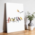 thumbnail image 3 of Canvas Wall Art Watercolor Bird Canvas Art Print Vintage Yellow Red Blue Birds Branch Pictures Wall Decor for Living Room Bedroom Artwork Decorations Stretched Framed Ready to Hang 8"x10", 3 of 9