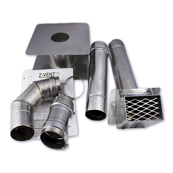 Eccotemp 3" Horizontal Stainless Steel Water Heater Vent Kit