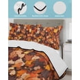 thumbnail image 4 of Quilts Full Size, Maple Leaf Autumn Soft Comforter Bedding Set for Bed, Farmhouse Fall Botanical Leaves Lightweight Quilted Bedspread with Pillow Cover(2 Pieces) for All Season, 78x90 Inch, 4 of 6