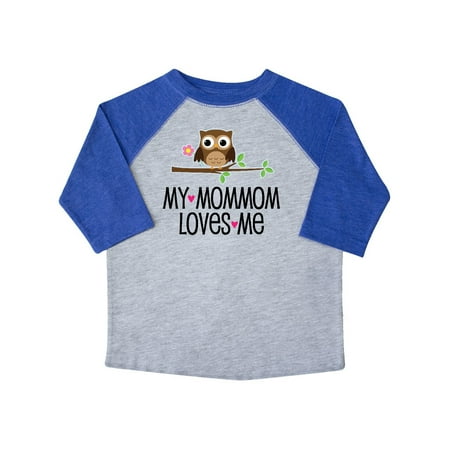 

Inktastic My MomMom Loves Me Girls Owl Gift Toddler Toddler Girl T-Shirt