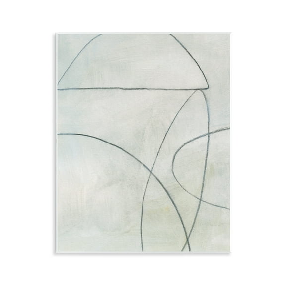 Stupell Industries Shapes Sketch on Grey Abstract Drawing Unframed Art Print Wall Art, 11 x 14