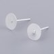 thumbnail image 5 of 200 Piezas en Blanco Pendientes Alfileres Almohadilla Plana Redonda Clavija en Blanco Y Pendientes de La Oreja Fornituras de Plata 6mm Macarena Pendiente pin Post Ear Studs, 5 of 8