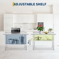 thumbnail image 2 of Ourlova 24"x48"x36" Stainless Steel Prep Table w/ Backsplash & Adjustable Shelf, NSF Commercial Work Table, 2 of 8