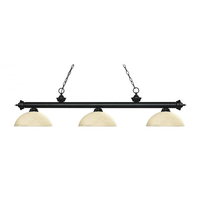 Z-Lite Riviera 3 Lumière Billard Lumière en Noir Mat