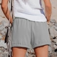 thumbnail image 2 of HUAXUN Women's Casual Shorts 2026 Summer Elastic Waist Drawstring Shorts Wide Leg Shorts for Women Beach Vacation Trendy Summer Clothes（Grey,XXXXXL), 2 of 4
