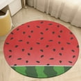 thumbnail image 6 of Watermelon Print Round Carpet Circle Rug Outdoor Patio Area Rug Washable Large Area Rugs Hallway Room Decor Fitness Mats, 6 of 8