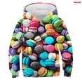 thumbnail image 3 of Sudaderas con capucha para niños y niñas con estampado 3D de comida divertida, macarrones de caramelo, sudaderas con capucha para niños, ropa para adolescentes, jerseys de Nutella para niños 2021, 3 of 5