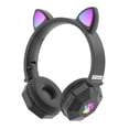 thumbnail image 1 of Auriculares inalámbricos con orejas de gato, ligeros, plegables y con cancelación de ruido y sonido envolvente. negro, 1 of 8