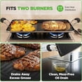 thumbnail image 4 of NutriChef 24-Inch Stove Top Griddle Pan, Nonstick Double Burner Grill & Griddle Combo, Ridged & Flat Surfaces, Cool-Touch Handles, Black, 4 of 4