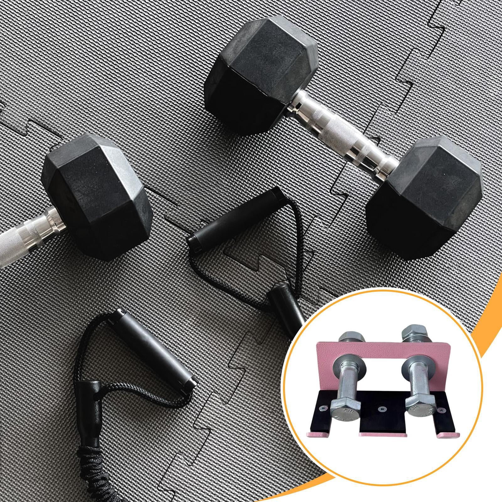 QccHieUs Barbell Holder for Squat Rack Double Barbell Hanger for 26mm Hole Gym Bar Holder Pink