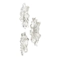 thumbnail image 6 of DecMode Silver Polystone 3D Floral Wall Decor (3 Count), 6 of 12